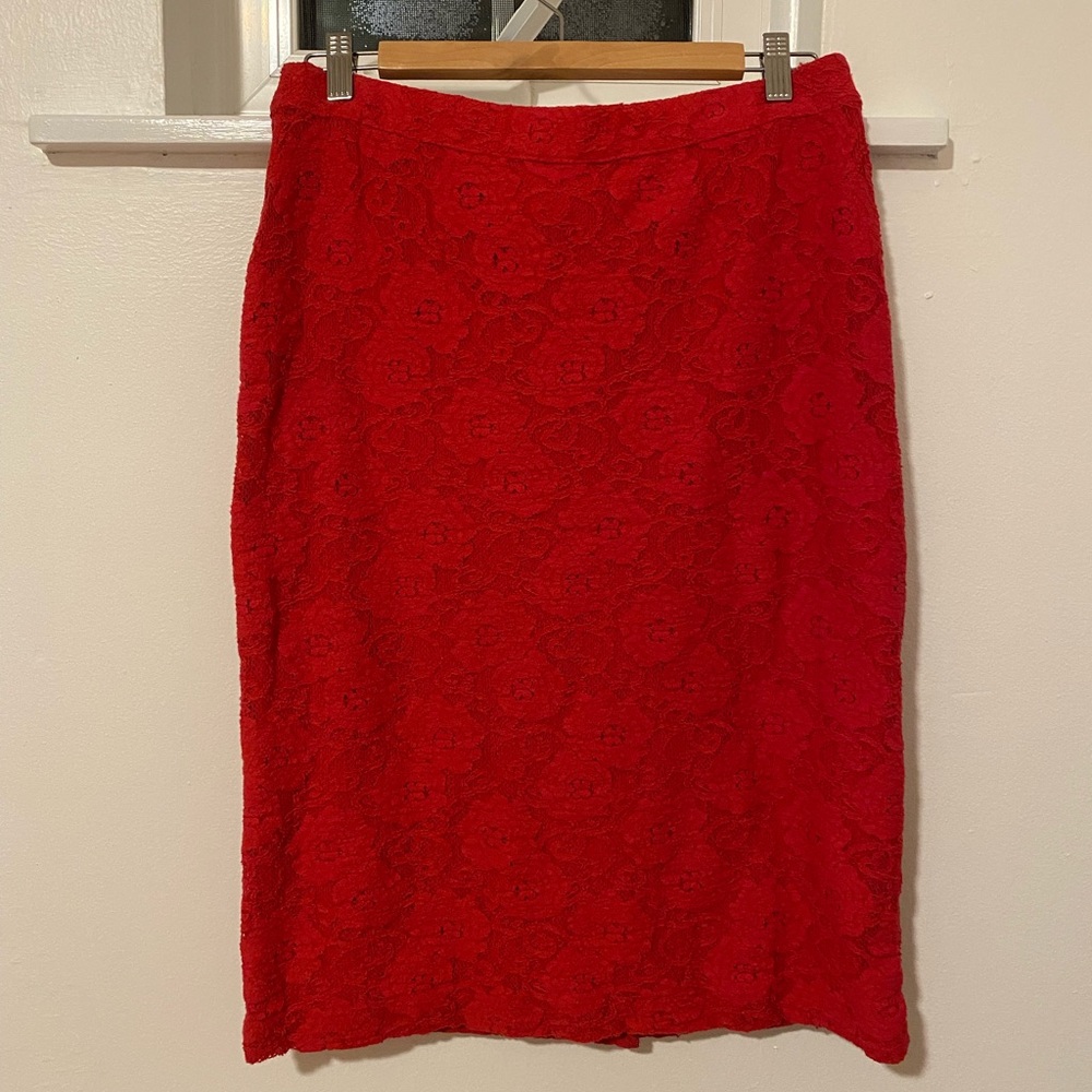 Anthropologie Lace Pencil Skirt- size medium